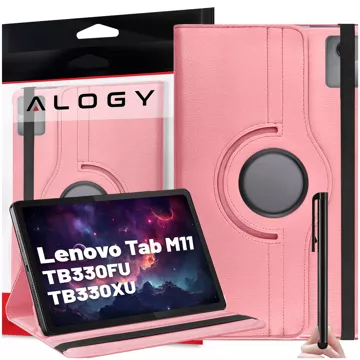 360 Case for Lenovo Tab M11 10.95" TB330FU / TB330XU / TB331FC Rotating Cover with Flip for Tablet Case Alogy Pink