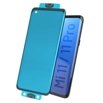 3D Edge Nano Flexi Glass Glass Film Full Screen Tempered Glass with Frame for Xiaomi Mi 11 / 11 Pro