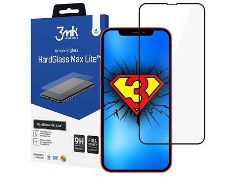 3mk HardGlass Max Lite Tempered Glass for Apple iPhone 13 Black