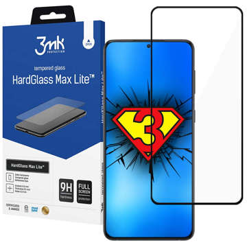 3mk HardGlass Max Lite tempered glass for Samsung Galaxy S22 Black