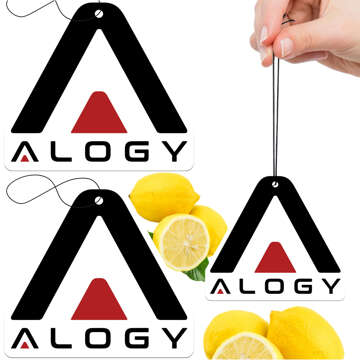 3x Car fragrance pendant car fragrance Alogy car air freshener Lemon [3 pcs.]