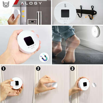 3x Lamp LED motion sensor dusk night lamp Alogy Sensor Light Wireless furniture lighting White light 6000k