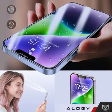 9H tempered glass for iPhone 15 / 15 Pro with Alogy Screen Protector PRO