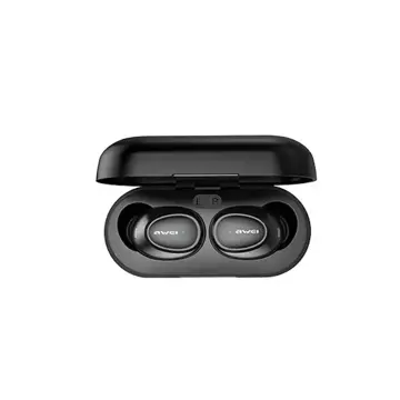 AWEI Bluetooth 5.0 Earphones T16 TWS Docking Station black/black