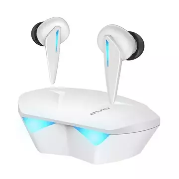 AWEI Bluetooth 5.0 Headphones T23 TWS Gaming Docking Station white/white