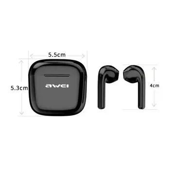 AWEI Bluetooth 5.0 T26 TWS wireless headphones docking station Black