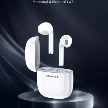 AWEI Bluetooth 5.0 T28 TWS Headphones Docking Station White