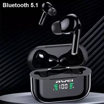 AWEI Bluetooth 5.1 T29P TWS wireless headphones docking station Black