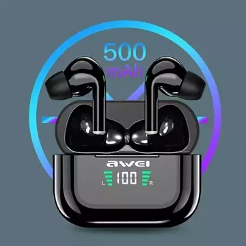 AWEI Bluetooth 5.1 T29P TWS wireless headphones docking station Black