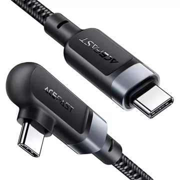 Acefast angled cable USB Type C - USB Type C 2m, 100W (20V/5A) gray (C5-03 deep space gray)