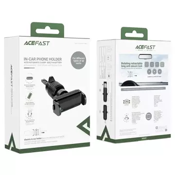 Acefast automatic car phone holder for ventilation grille black (D9 black)