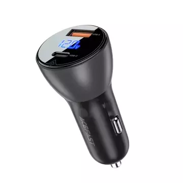 Acefast car charger 63W USB Type C / USB, PD3.0, PPS, QC3.0, AFC, FCP, SFCP black (B6 black)