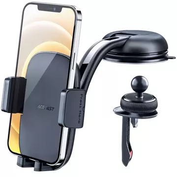 Acefast car phone holder for the cockpit and ventilation grill black (D5 black)