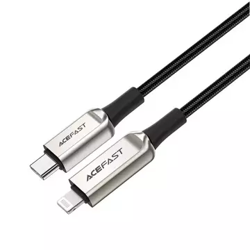 Acefast kabel MFI USB Typ C - Lightning 1,2m, 30W, 3A srebrny (C6-01 silver)