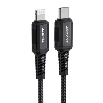 Acefast kabel MFI USB Typ C - Lightning 1,8m, 30W, 3A czarny (C4-01 C Black)