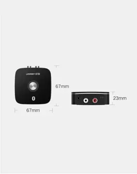 Adapter UGREEN Bluetooth 5.1 receiver aptX 2RCA / 3.5 mm mini jack black (40759)