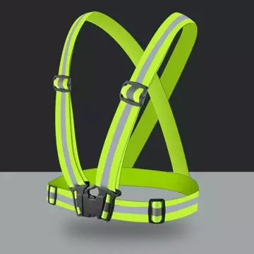 Adjustable reflective harness reflective vest for bike motorbike running yellow