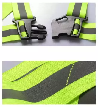 Adjustable reflective harness reflective vest for bike motorbike running yellow