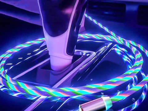 Alogy 1m cable magnetic glowing LED cable USB-C Type C Multicolour