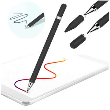 Alogy 2-in-1 capacitive touch stylus for phone tablet screen with pen Black