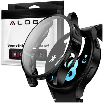 Alogy 2-in-1 protective case with screen protector for Samsung Galaxy Watch 5 40mm Black