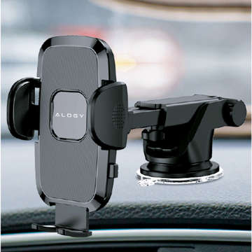 Alogy 2in1 car holder for 6.5" phone gravitational for windshield, dashboard, grille Easy One Touch Organizer