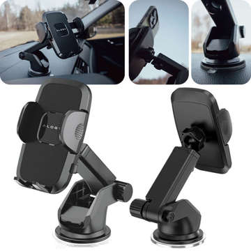 Alogy 2in1 car holder for 6.5" phone gravitational for windshield, dashboard, grille Easy One Touch Organizer