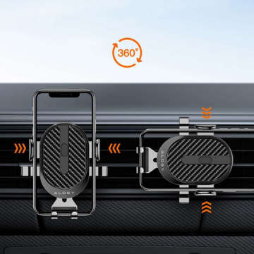 Alogy 2in1 car holder for 6.5" phone gravitational for windshield, dashboard, grille Easy One Touch Organizer