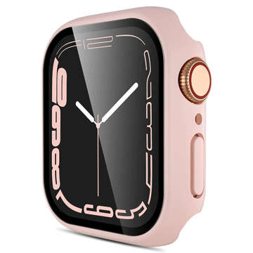 Alogy 2in1 case with glass overlay for Apple Watch 7 45mm Pink