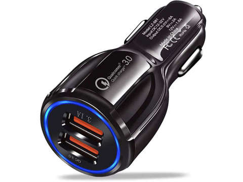 Alogy 2x USB 3.1A QC 3.0 18W Fast Car Charger 5A Cable 1m Case