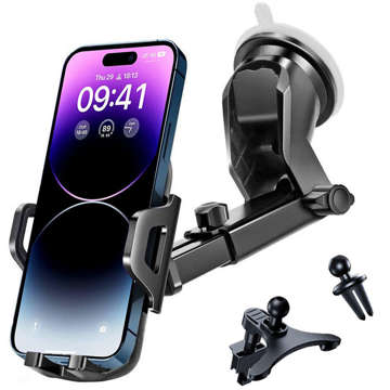 Alogy 3-in-1 car phone holder for the windshield, dashboard grille, cockpit Organizer