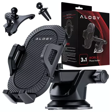 Alogy 3-in-1 car phone holder for the windshield, dashboard grille, cockpit Organizer