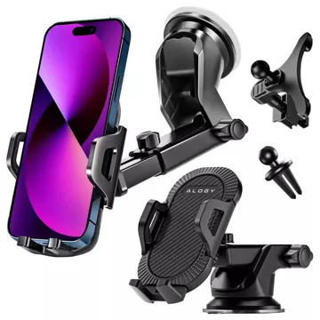 Alogy 3-in-1 car phone holder for the windshield, dashboard grille, cockpit Organizer