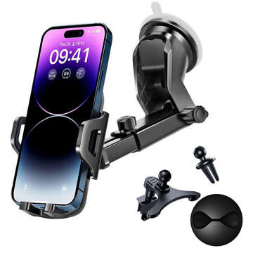 Alogy 3-in-1 car phone holder for the windshield, dashboard grille, cockpit Organizer