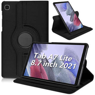 Alogy 360 Swivel Tablet Case for Samsung Galaxy Tab A7 Lite 8.7 SM-T220, SM-T225 Black