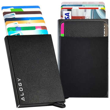 Alogy Anti-Theft Wallet RFID Smart Card Holder Black