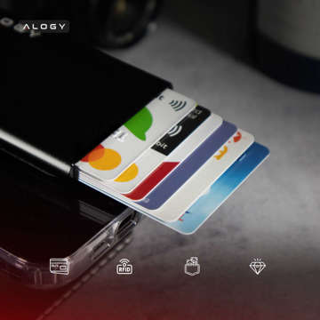 Alogy Anti-Theft Wallet RFID Smart Card Holder Black