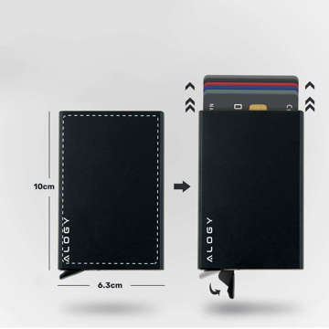 Alogy Anti-Theft Wallet RFID Smart Card Holder Black