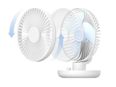 Alogy Ballet Desk Fan Cordless Fan with 3000mAh Battery USB White