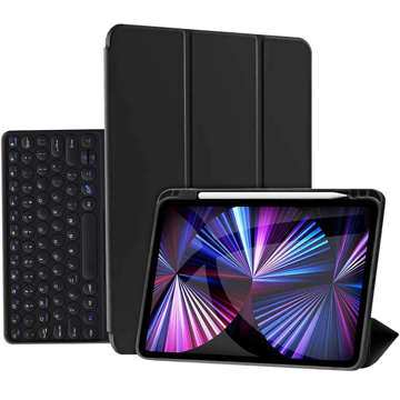 Alogy Bluetooth Keyboard Touchpad 4in1 Magnetic Pencil Case for Apple iPad Pro 11 2021 Black