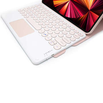 Alogy Bluetooth Keyboard Touchpad 4in1 Magnetic Pencil Case for Apple iPad Pro 11 2021 Pink