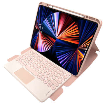 Alogy Bluetooth Keyboard Touchpad 4in1 Magnetic Pencil Case for Apple iPad Pro 12.9 2021 Pink