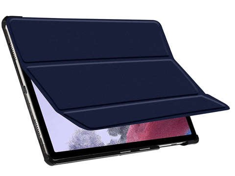 Alogy Book Cover Flip Case for Galaxy A7 Lite 8.7 T220/T225 Navy Glass