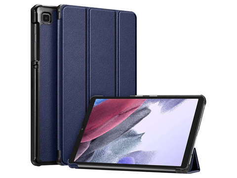 Alogy Book Cover Flip Case for Galaxy A7 Lite 8.7 T220/T225 Navy Glass