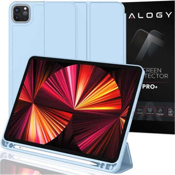 Alogy Book Cover Pencil Case Protective Case with Pen Holder for Apple iPad Air 4 2020 / Air 5 2022 10.9" Blue