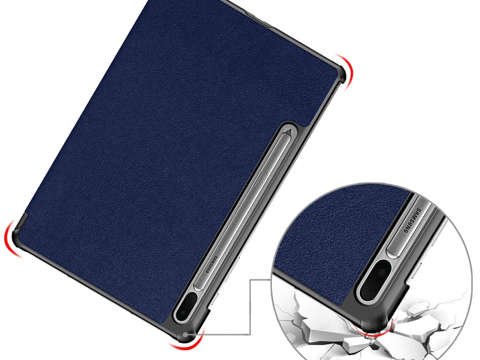 Alogy Book Cover for Galaxy Tab S7 FE 5G 12.4 T730/T736B Navy Blue