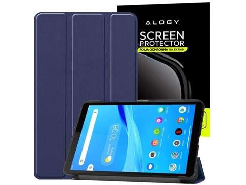 Alogy Book Cover for Lenovo Tab M7 TB-7305F Navy Blue Foil Stylus