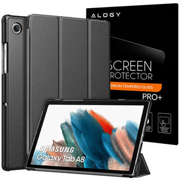 Alogy Book Cover for Samsung Galaxy Tab A8 2021 SM-X200/SM-X205 Gray Glass