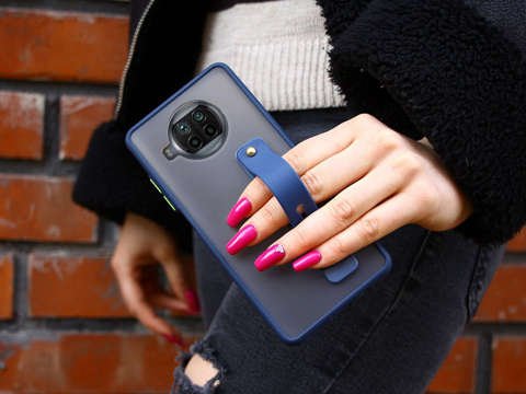 Alogy Bumper case with strap for Xiaomi Mi 10T Lite Navy blue