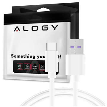 Alogy Cable Fast USB-A to USB-C Type C 5A 1m White